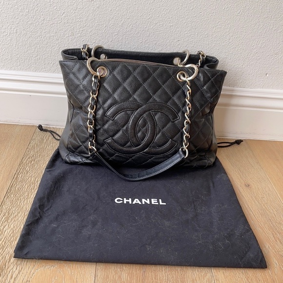 CHANEL Handbags - CHANEL Grand Shopping Tote Black Caviar Leather